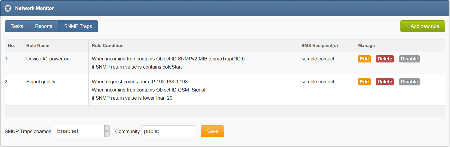 SNMP TRAPS v4