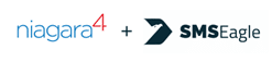 Niagara4 and SMS Eagle logos side by side, indicating a partnership or integration