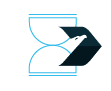 Icon depicting a hand interacting with a circular timer/clock motif and a rectangular element, suggesting a user action with time or sequencing
