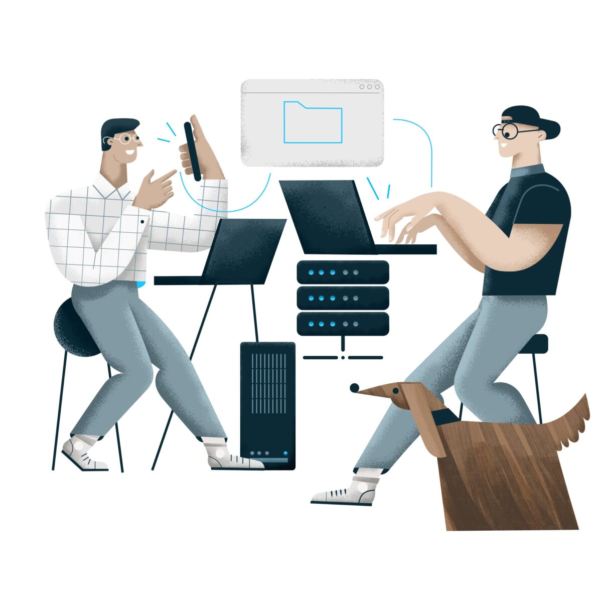 IT administrators receiving automated Email‑to‑SMS alerts about system outages